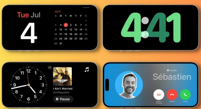 栖霞苹果手机维修分享iOS17横屏充电待机显示有什么好处 